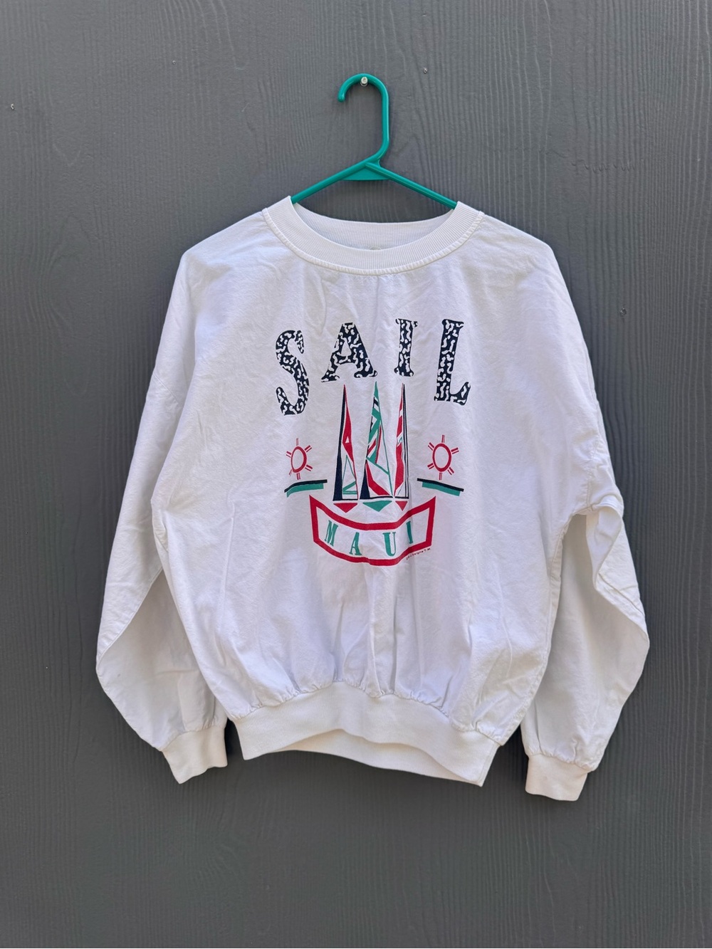 Sail Miami Vintage 90s Cotton Crewneck Pullover Size MD